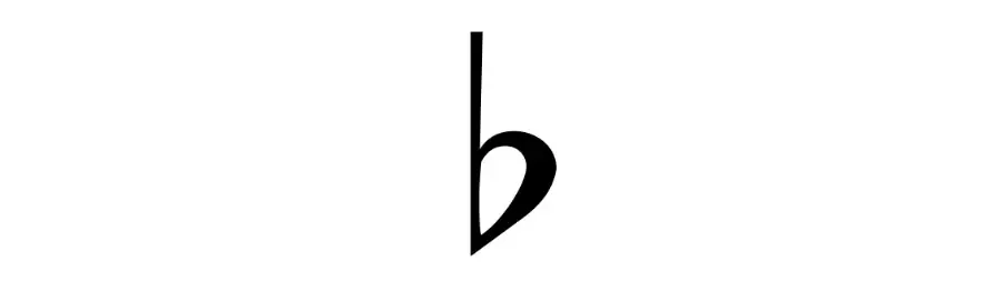 Símbolo musical de bemol